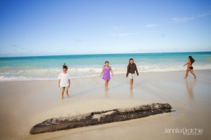 Oahu family photography on the beach.