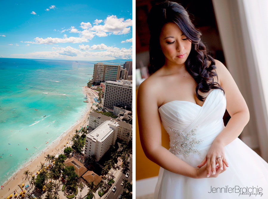 Oahu Wedding Photographer Waikiki Honolulu Hyatt Regency Dress